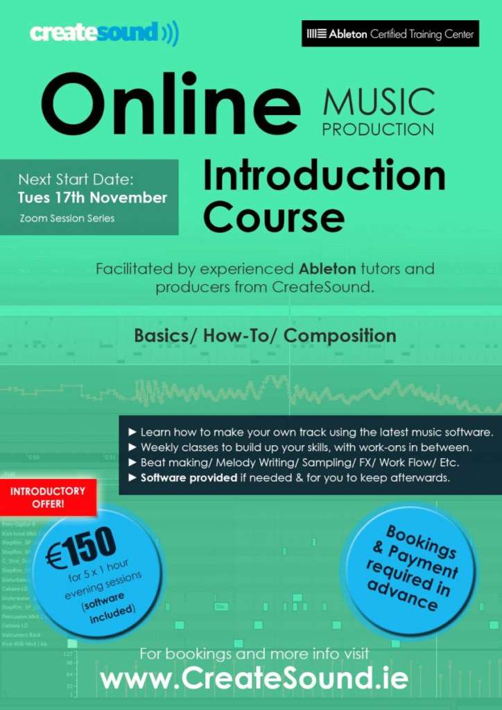 Online Music Production Course (Ableton) at CreateSound