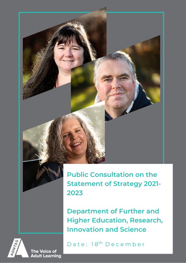 AONTAS Submit Public Consultation on the Statement of Strategy 2021- 2023