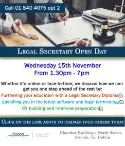 Pitman Training Legal Secretary Open Day