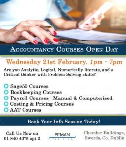 Pitman Training Dublin-Swords Accountancy Courses Open Day